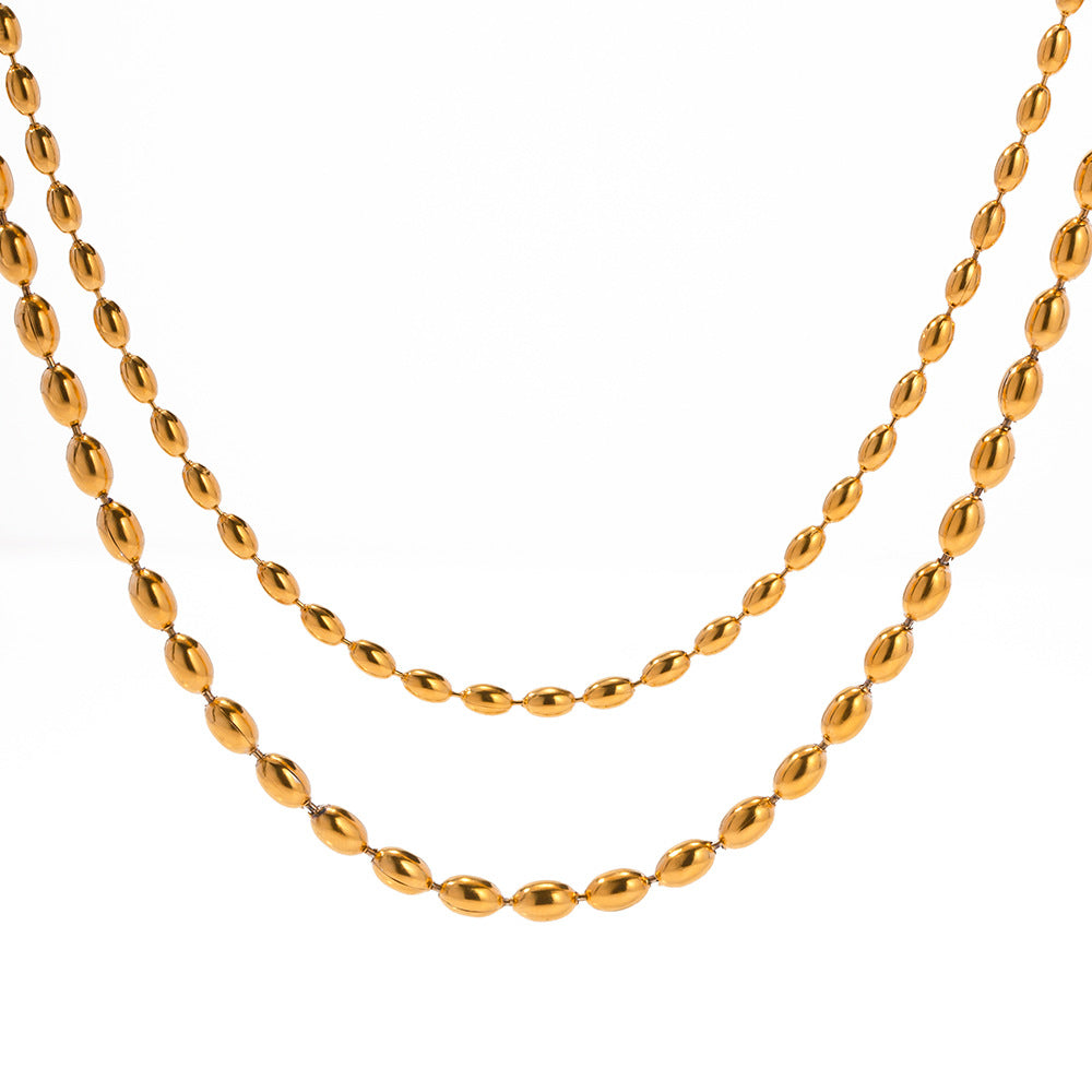Stainless Steel Double-layer Necklace
