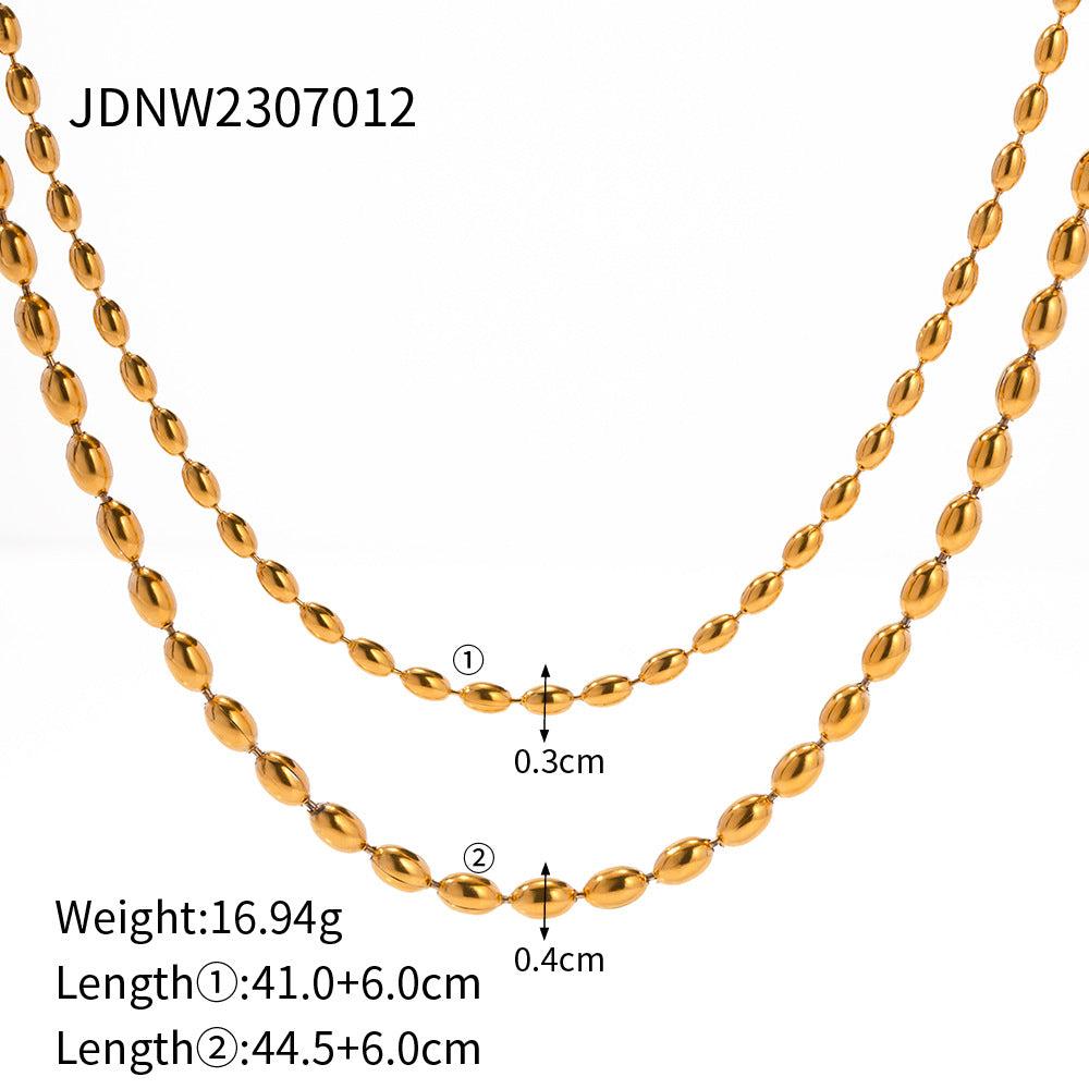 Stainless Steel Double-layer Necklace