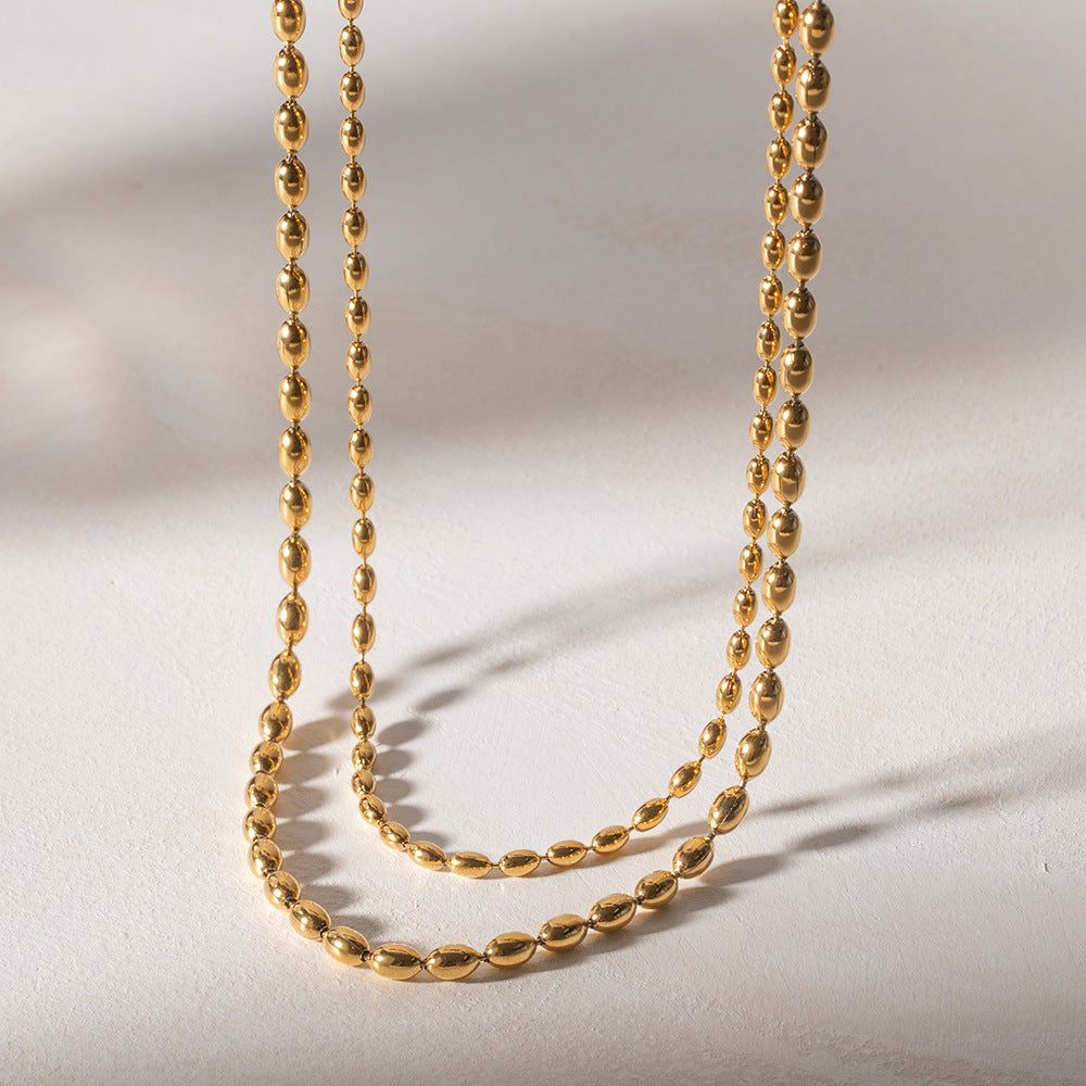 Stainless Steel Double-layer Necklace