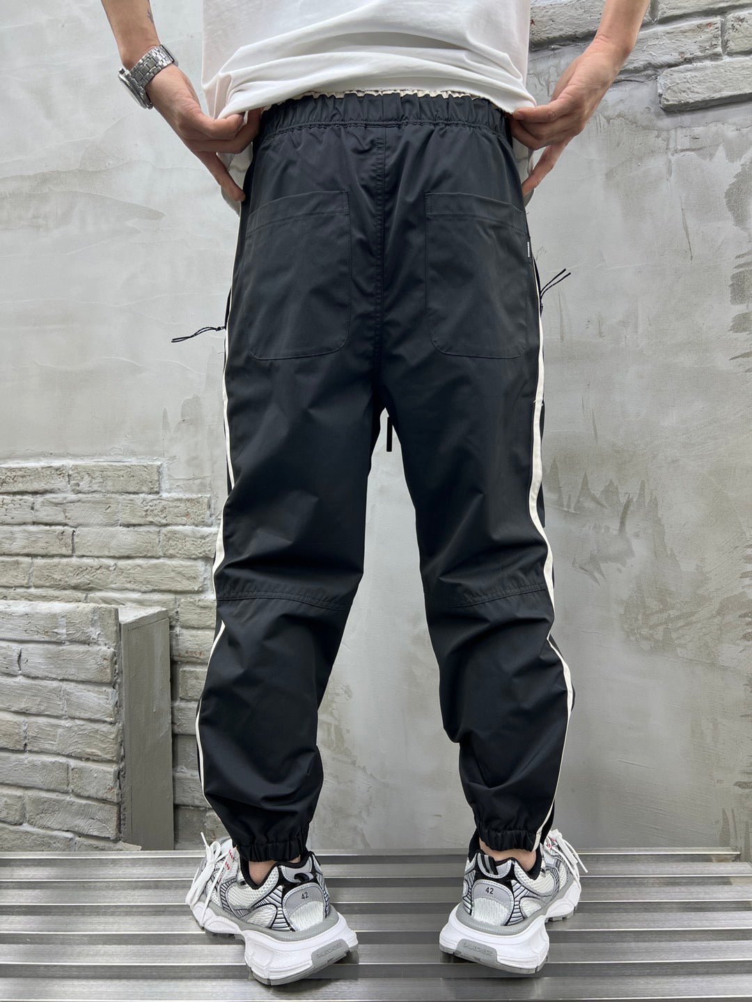 Color Matching Structural Design Sports Casual Pants