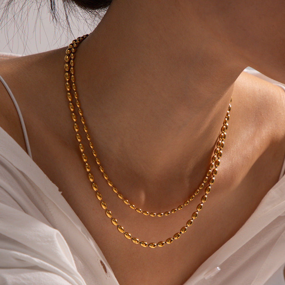 Stainless Steel Double-layer Necklace