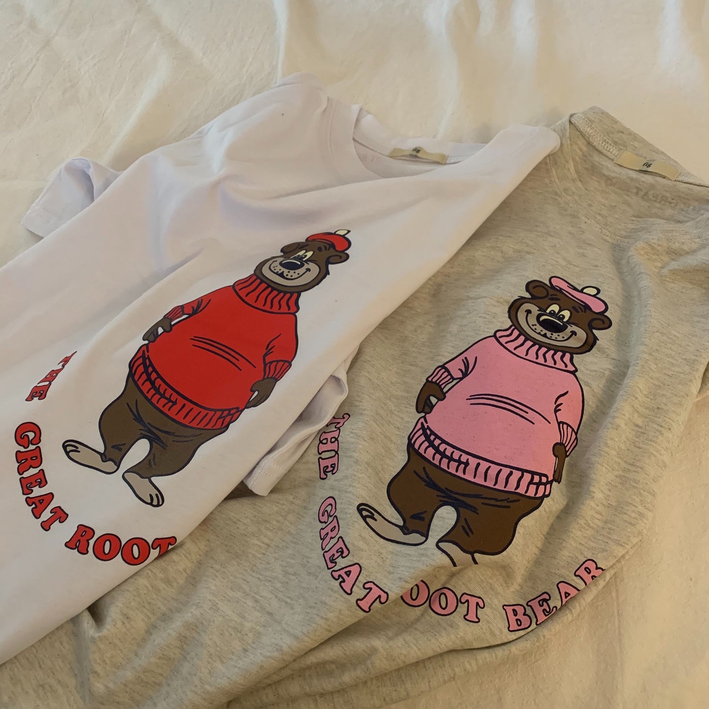 Women's Casual Loose Round Neck Short-sleeved Bear Printed T-shirt