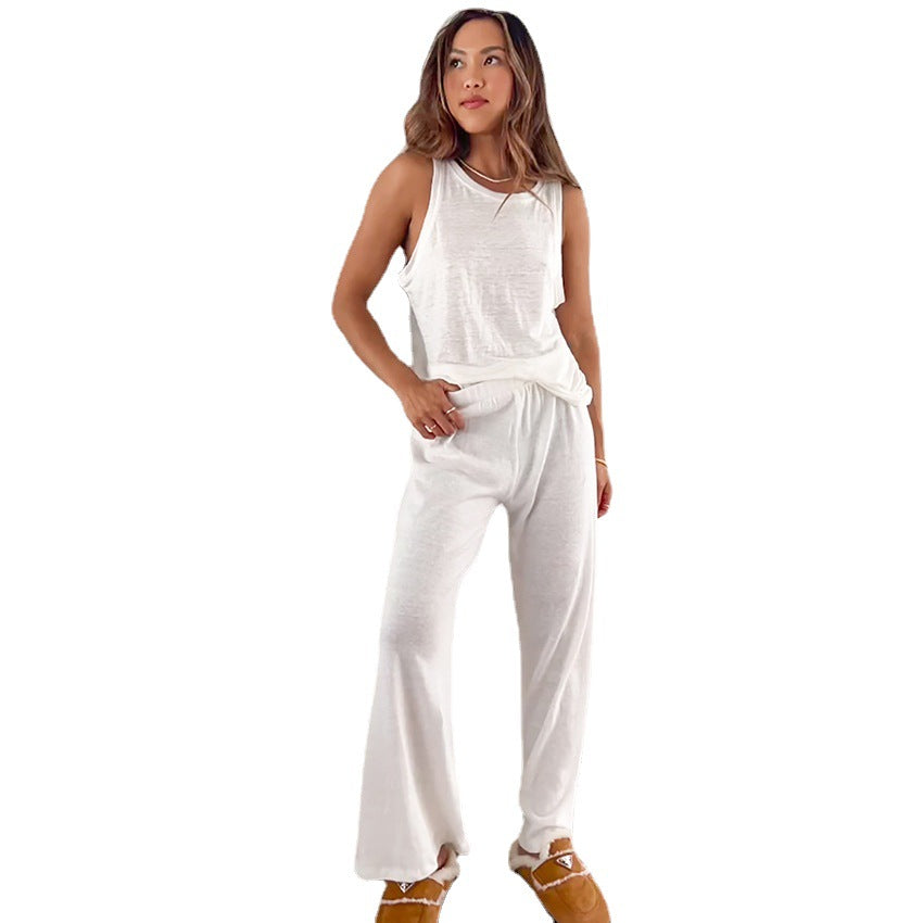 Two-piece Loose Casual Vest Trousers Outer Wear Ladies' Homewear