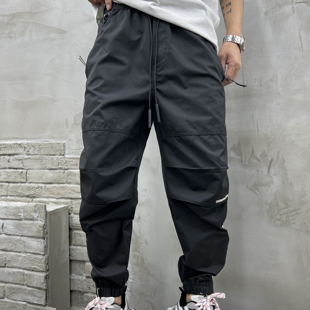 Color Matching Structural Design Sports Casual Pants