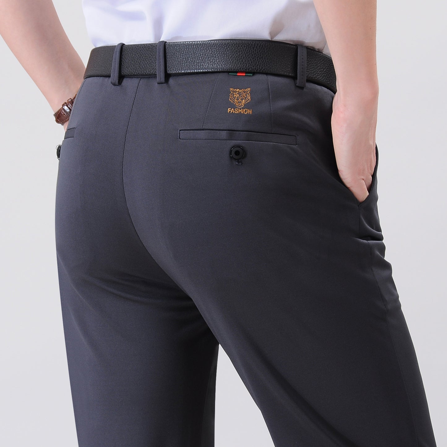 Thin Ice Silk Leggings Plus Thick Anti-wrinkle Business Trousers